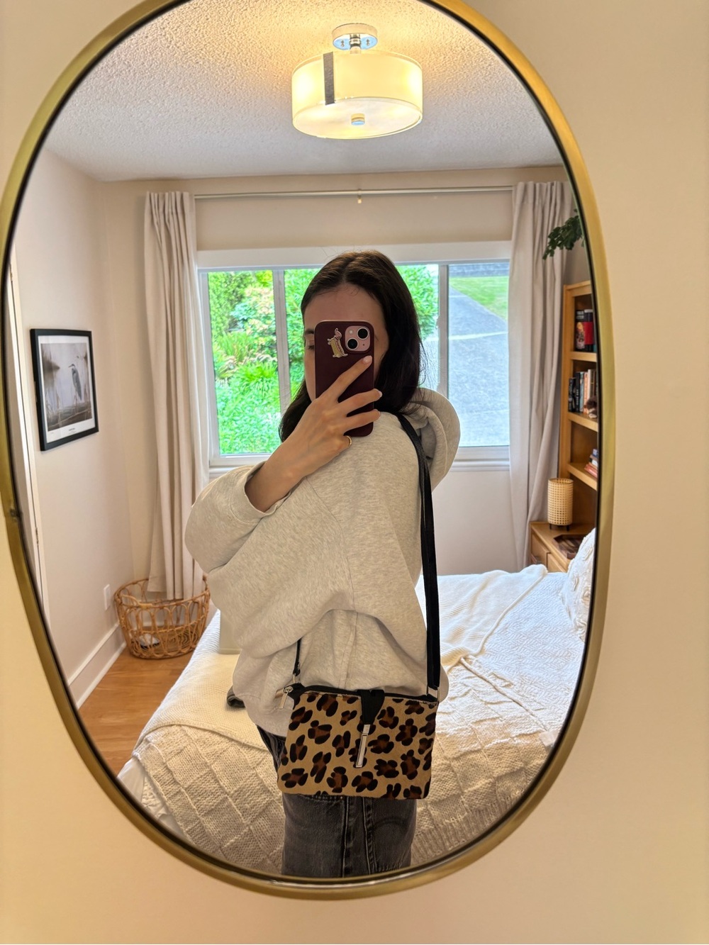 Genuine Leather Leopard Print Bag